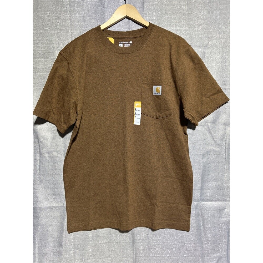 Carhartt Loose Fit Heavyweight Pocket T-Shirt Oiled Walnut‎ Heather Small